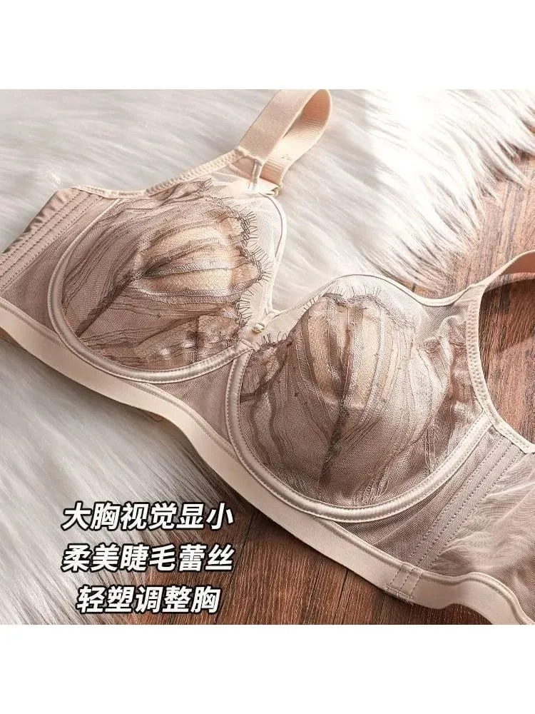 Wireless Push Up Bra for Large Bust Adjustable Comfort Fit Lace Bralette Prevent Sagging & Enhance Shape Seamless Design — image 3