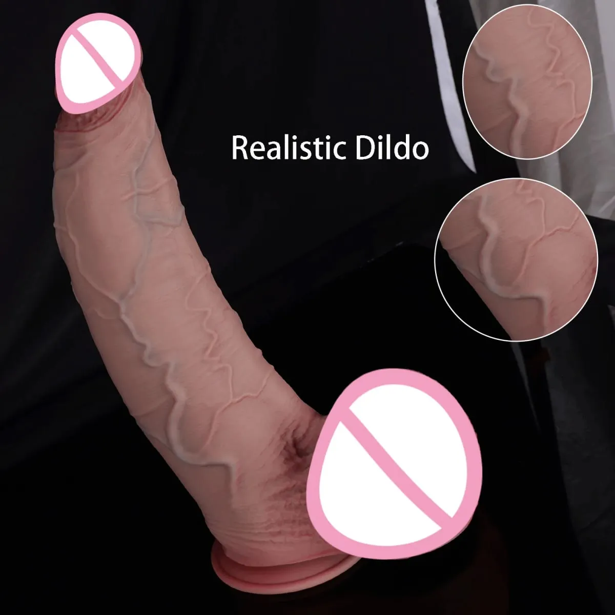 Superrealistischer Riesendildo, dicker, weicher Silikon-Penis-Saugnapf, geeignet für die vaginale Einführung, Sexspielzeug für Erwachsene für Frauen, Männer, Schwule — image 3