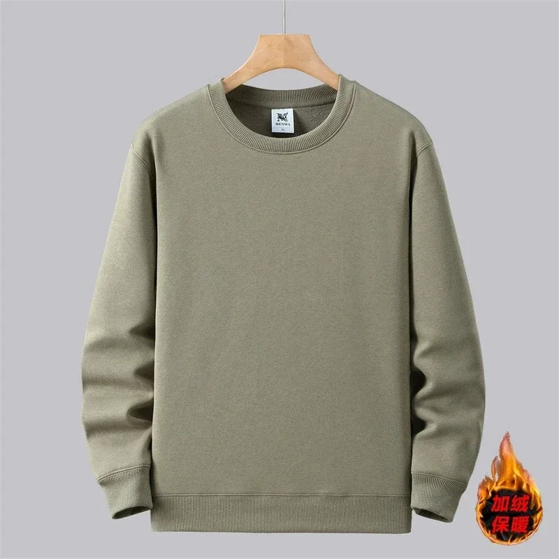 Large Size Men's Sweatshirt Crewneck Pullover Male Extra Big Plus 7XL 10XL 12XL Autumn Winter Fleece Lined Casual Clothing Loose — image 26