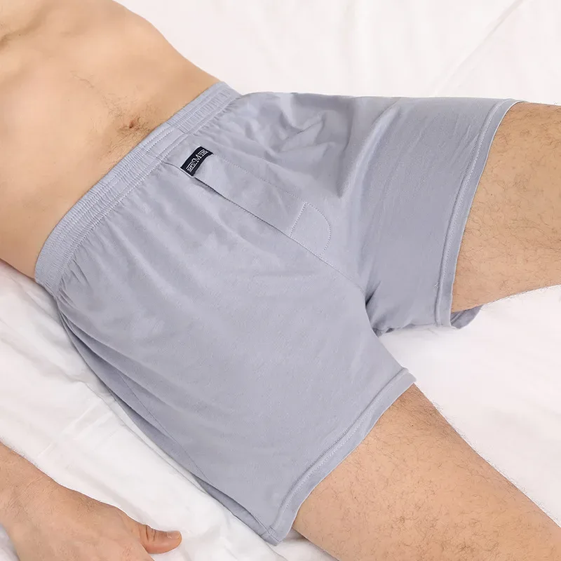 นักมวยชาย Pantie Lot Underpant หลวมขนาดใหญ่ผ้าฝ้าย PLUS ขนาดชุดชั้นในชายกางเกงนักมวยชายกลางนักมวยชาย