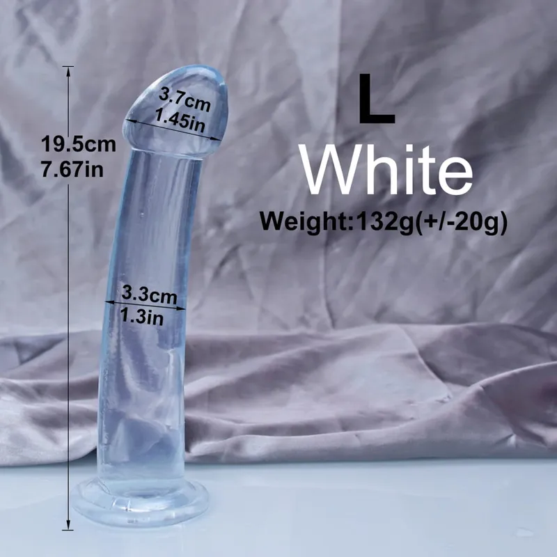 Cheap TPE Transparent Anal Plug Jelly Dildo 4Sizes Suction Cup Cock Vaginal Masturbation Soft Small Penis Women Man Sex Toys