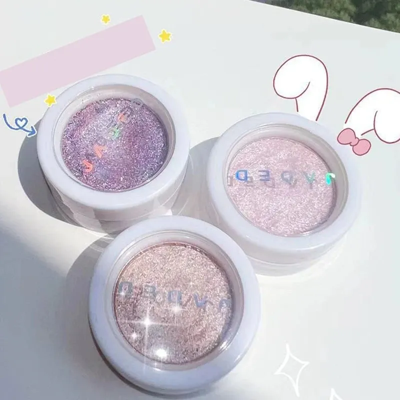 Monochrome Glitter Eyeshadow Gold Shining Brighten Eyes Makeup Long Lasting Eye Brightening Makeup Pearlescent Shimmer EyeShadow — image 3