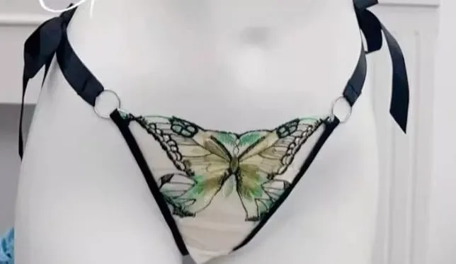 Reggente Pizzo Francese Farfalla Rete Trasparente Spalline Elastiche Senza Spugna Set Intimo S-XL Nuovo Morbido — image 15