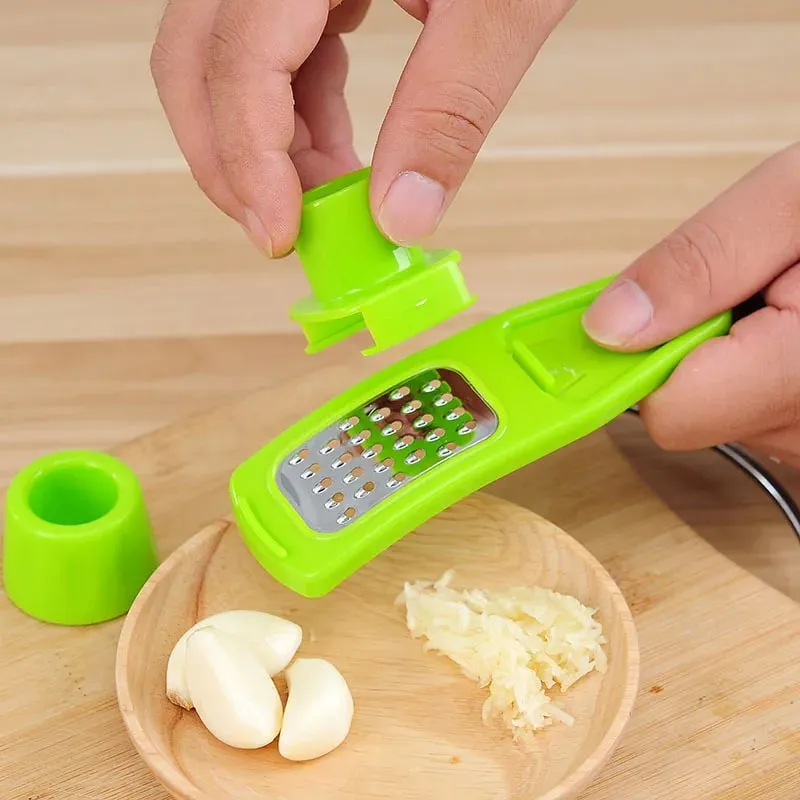 1 Pcs Mini Garlic Grinder Garlic Press Kitchen Ginger Garlic Mash Cutter Manual Garlic Mashing Green Kitchen Gadgets Accessories — image 3