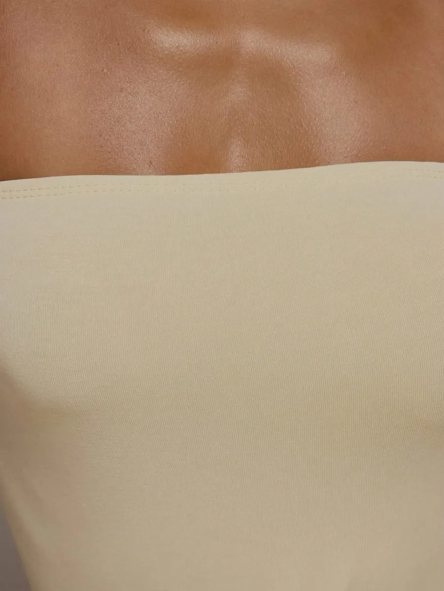 Elasticated Fitted Shift Hem Soft Touch Mini Bandeau Dress Spring Summer Holiday Everyday Cute Daily Basics Essential.Simplicity — image 6