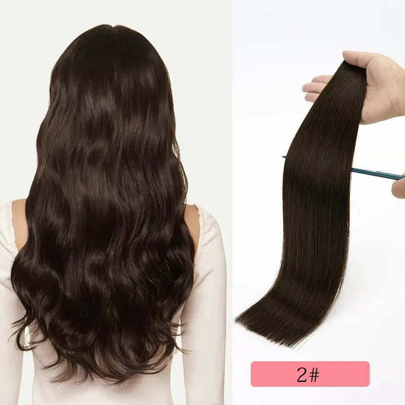 Tape in Hair Extensions Human Hair Remy Tape Ins Human Hair Extensions Seamless Silky Straight Skin Weft for Length and Volume — image 10