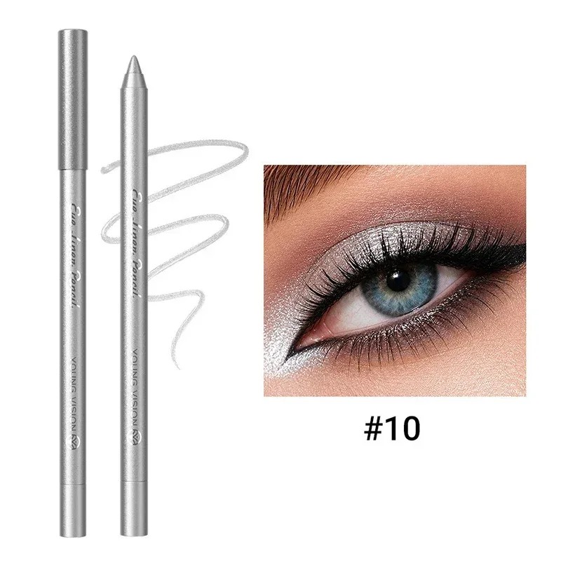 14 Color Eyeliner Pencil Pearlescent Matte Dark Purple Red Eye Liner Waterproof Long Lasting High Pigment Eyeshadow Makeup — image 17