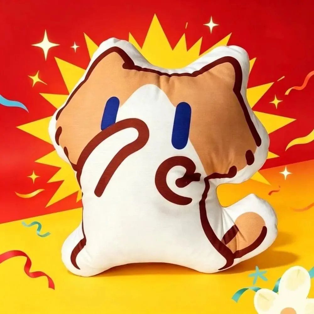 Cute Soft Monthly Salary Cat Plush Sofa Decor Home Ornament Cat Plush Throw Pillow Cartoon Cushion Cat Stuffed Pillow — image 9