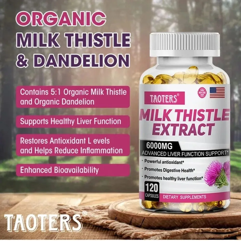 Milk Thistle with Dandelion Root - Liver & Kidney Health Support Supplement - Vegan Non-GMO Gluten Free — image 5