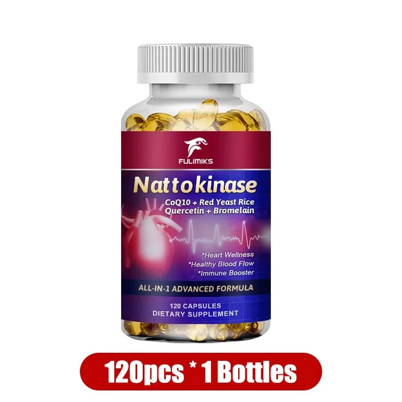 Nattokinase Capsules with CoQ10 Quercetin Support Healthy Circulation Blood Flow & Heart Inflammation Vitality & Longevity — image 5
