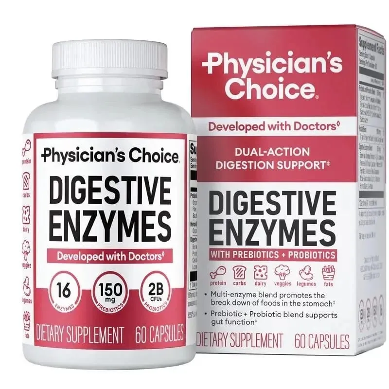 Digestive Enzymes - Gut Health Multi Enzymes Organic Prebiotics & Probiotics for Digestive Health