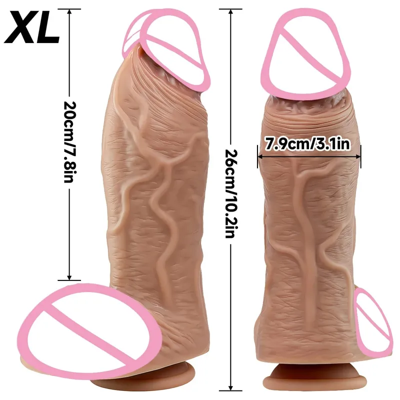 Huge Dildo Realistic Veins Penis Soft Dildos Penis Big Masturbation Cock Woman Men Anal Adult Sex Toys Suction Cup Dick sex shop