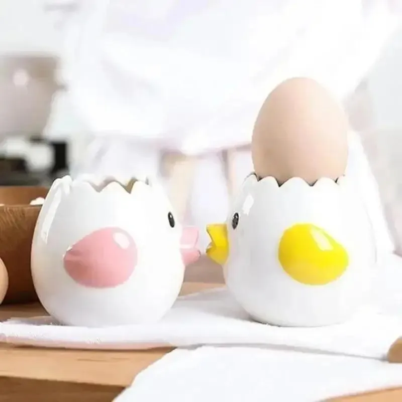 Funny Small Chick Separator Suitable Eggs Yolk White Separator Ceramics Creative Cartoon Eggs Kitchen Tools Home Cook Accessory — image 3
