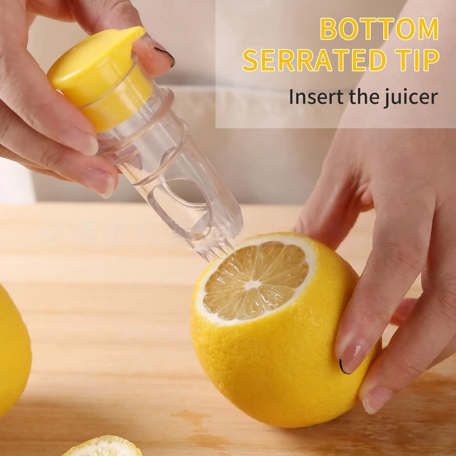 New Screw Top Lemon Juicer Mini Manual Lemon Squeezer Portable Lemon Juicer With Lid Squeeze Lime for Cocktails Plastic Manual — image 7
