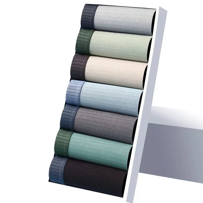 7Pcs Men's Cotton Panties Underwears Boxers Men Underpants Pure Cotton Thermal for Man Breath Able Homme Sexy Soft Male Short