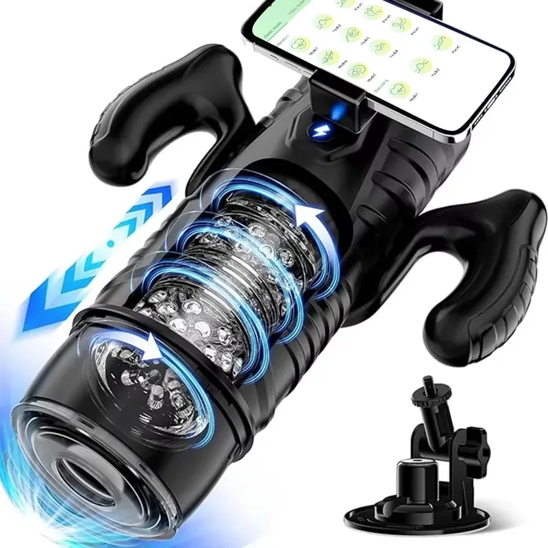 Automatic Male Masturbator Pocket Pussy 5 Thrustings 9 Rotations Penis Pump Masturbation Cup Adult Sex Toys for Men