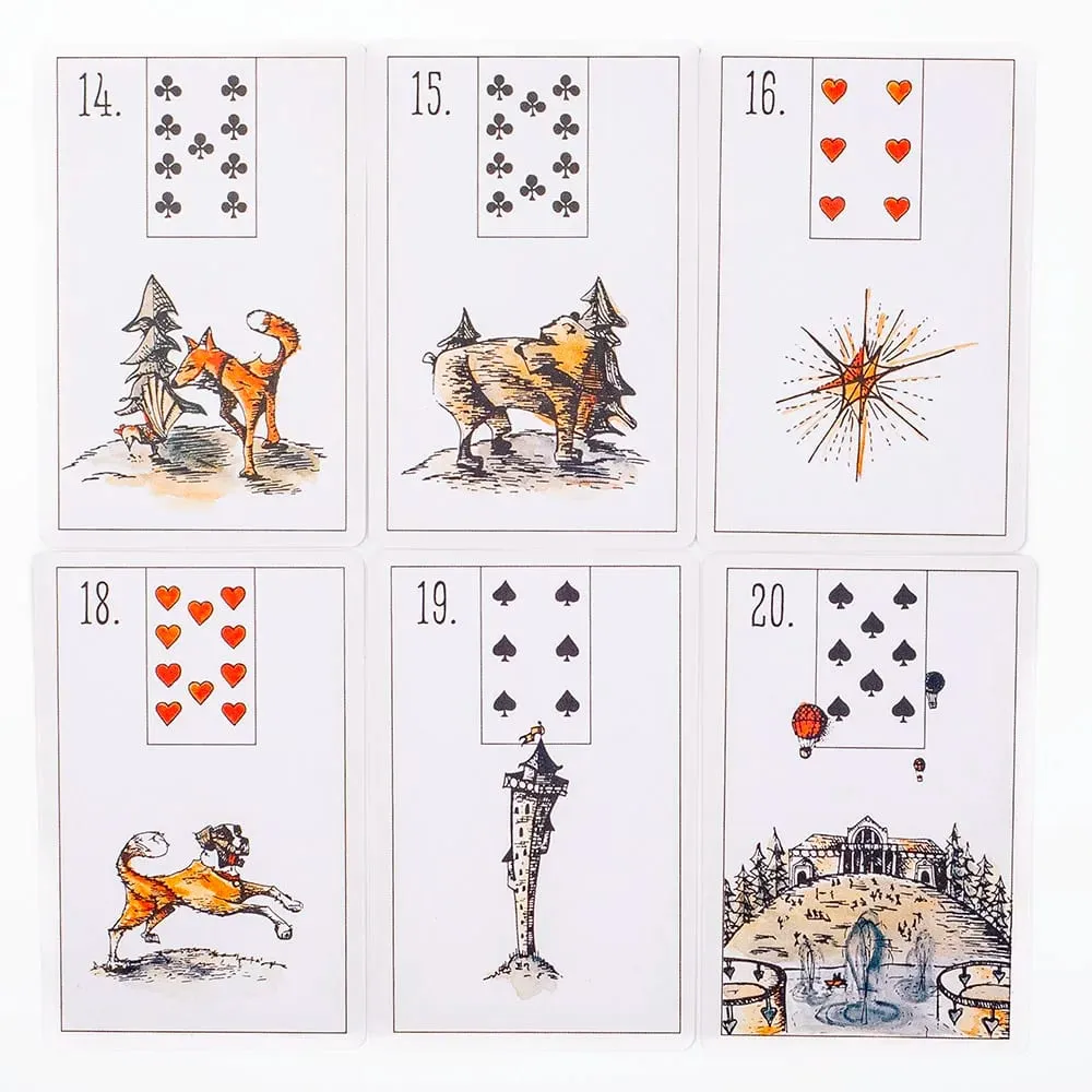 Maybe Lenormand 52 Cards Deck - Αρχάριος-Friendly Fate Divination Tarot for Fortune Telling Party Επιτραπέζιο παιχνίδι 9,7x6,3cm — image 5