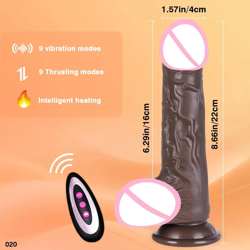 Dildo 1pc Adult Sex Toy Stimulates G-Spot Anal 22cm Thrust Dildo Vibrator 10 Vibration Mode and Suction Cup Suitable for Couples