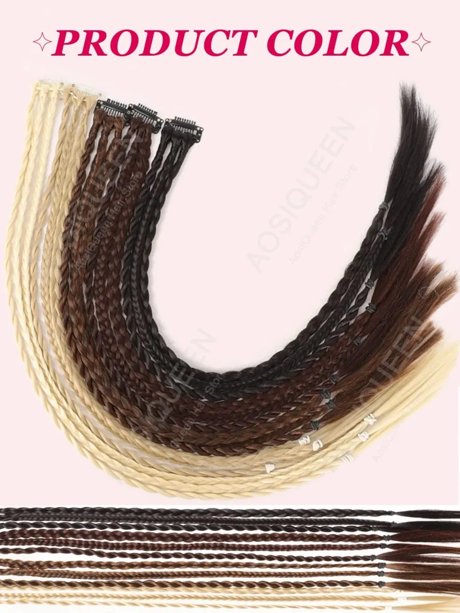 Synthetic 1/2pcs Braid Wig With Strong BB Clip Lightweight Box Braid Ponytail Hair Piece for Women — image 6