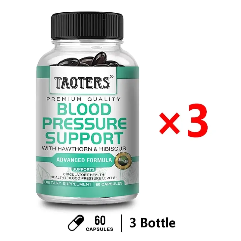 Blood Pressure Support Supplement Capsules Support Heart Cardiovascular Blood Flow Vein Leg Health Immune & Vascular Wellness