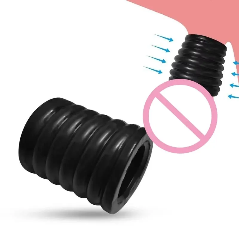 Men's TPE Cock Ring Penis Sleeve for Ejaculation Delay Scrotum Stretcher Sperm Retention Adult Sex Life Enhancement Accessory — image 4