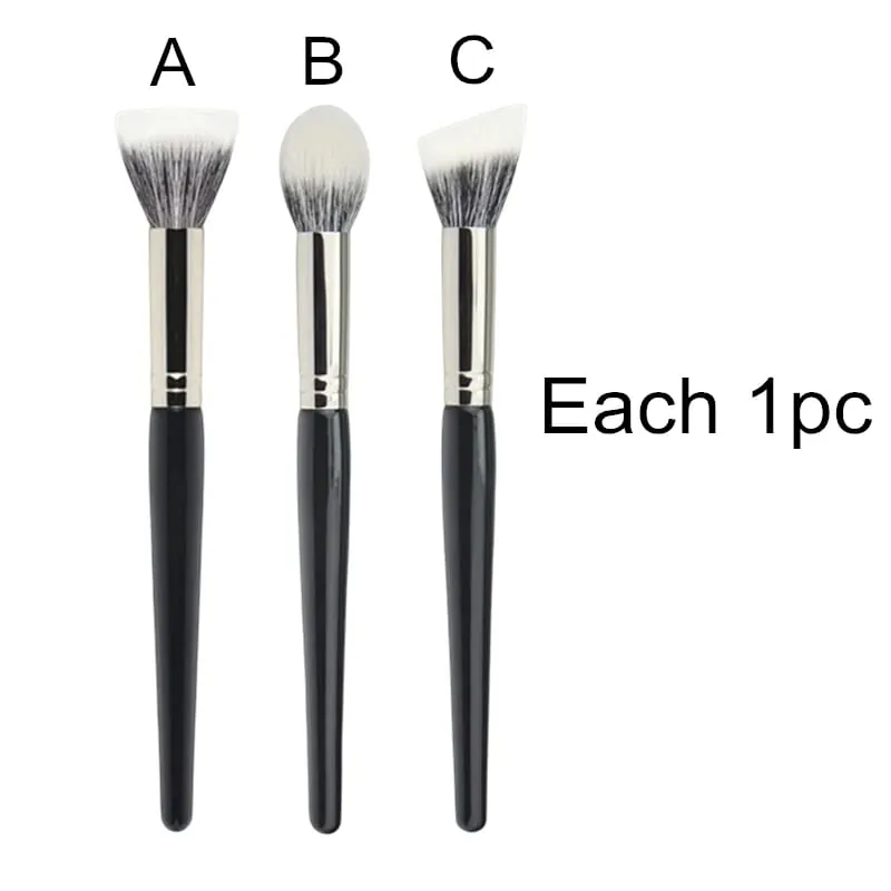 Stippling Highlight Makeup Brushes Blush Gedehår Multifunktionel Beauty Foundation Make Up Brush Tools — image 12