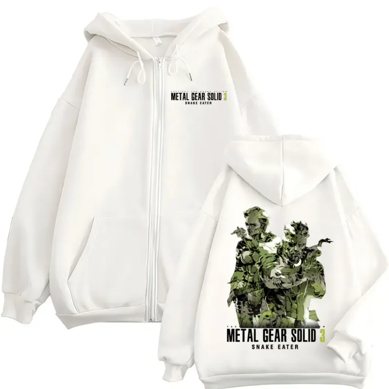 Game Metal Gear Solid 3 Snake Eater Naked Snake The Boss MGS3 Zipper Hoodies Men Women Fashion Zip Up Hooded Sweatshirts Jackets — image 9