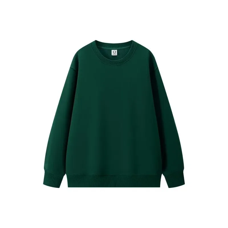 300 grams retro trendy round-neck hoodie stylish and simple casual sportswear shirt custom DTG printed with logo — image 8