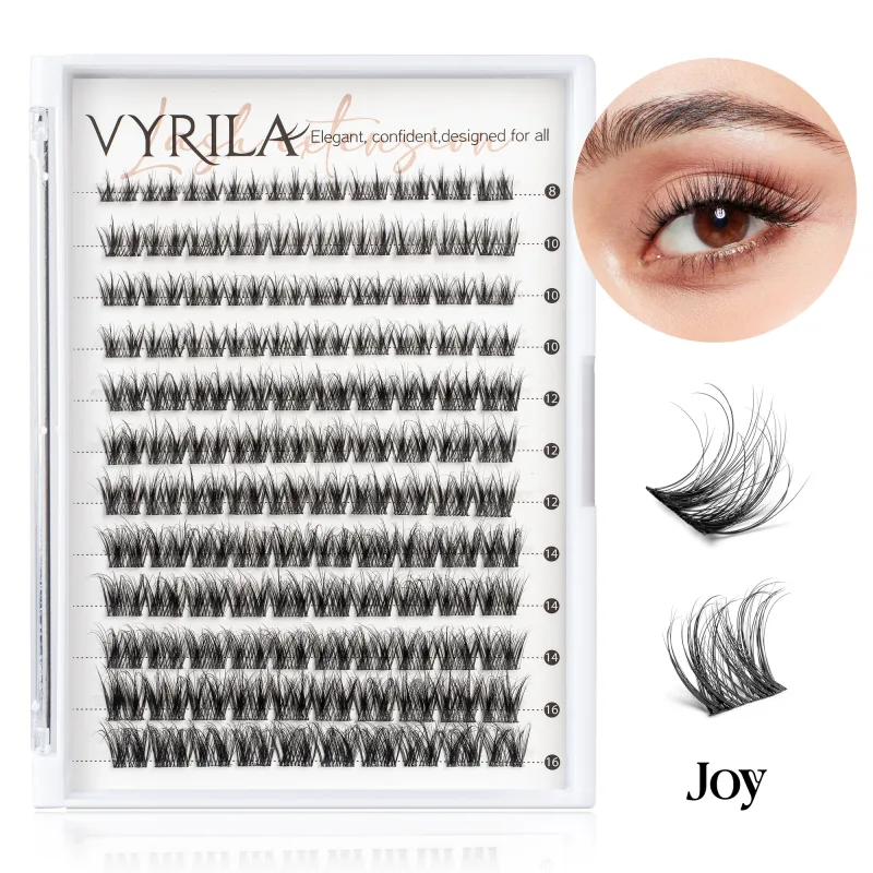 Individual Lashes Cluster C Curl Mix Lash Clusters 3D Wispy DIY Extension Eyelash 0,1mm Super Thin Band Resuable Natural Lashes — image 8