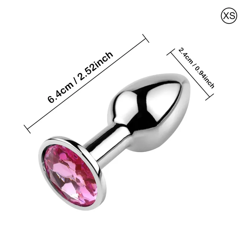 Ensemble de plug anal en métal de luxe, Kit d'entraînement de fesses, jouets pour adultes, hommes femmes, couples débutants, cadeaux sexuels, grand, moyen, petit, rose — image 8