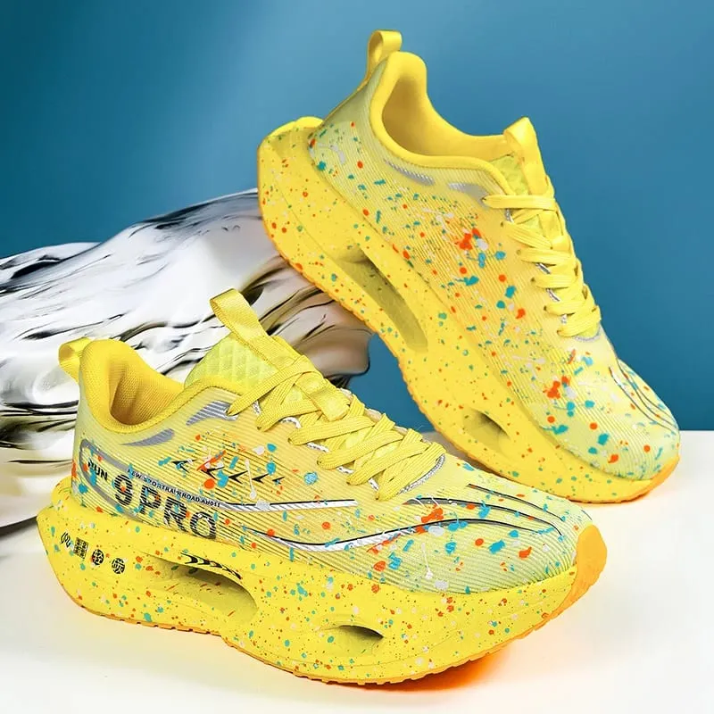 2025 Sneakers Lelaki Baharu Pendarfluor Malam 3.0 Plat Karbon Kusyen Larian Kasut Lari Stabil Kasut Latihan Lantunan Kasut Jog — image 6