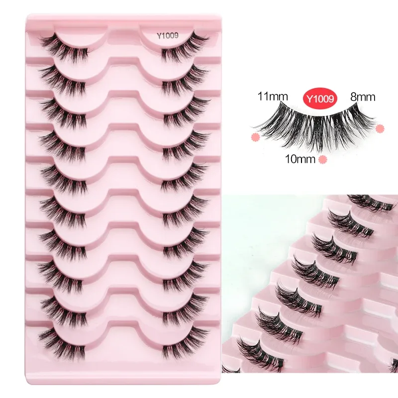 Một Nửa Mi Mắt Mèo Hàng Mi 3D Tự Nhiên Có Cánh Cấp Mắt Kéo Dài Hàng Mi Mắt Cáo Hàng Mi Giả Chồn Hàng Mi Trang Điểm — image 13