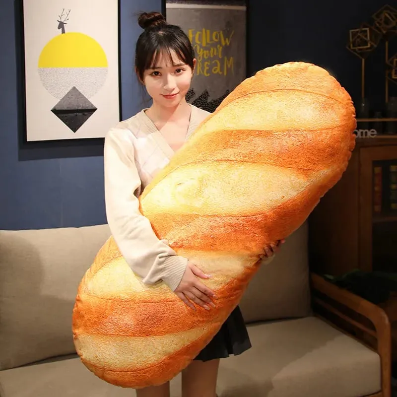 20-50CM Giant Bread Plush Long Pillow Toy Soft Funny Simulation Food Toy Creative Cushion Birthday Present Christmas Gift — image 3