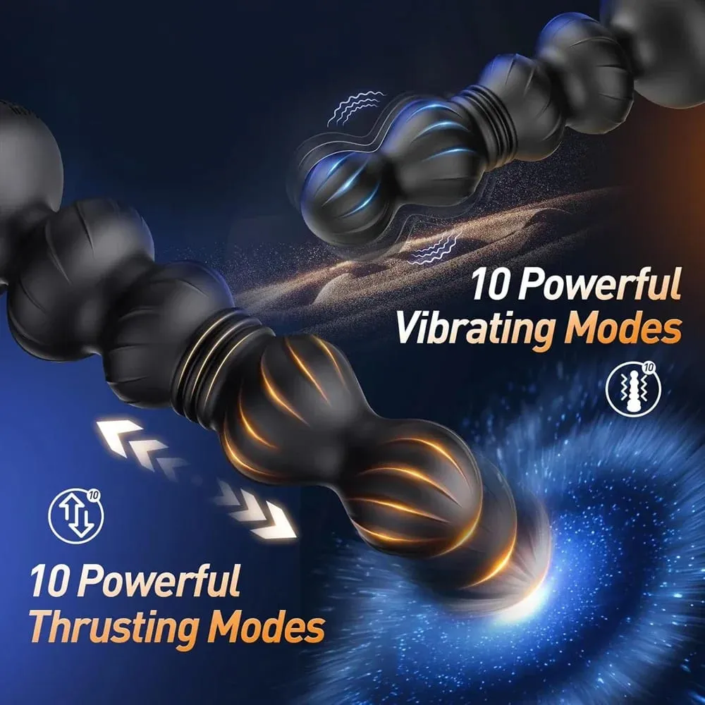 Thrusting Anal Beads for Men Prostate Massager Women Butt Plug Anal Vibrator Anal Balls Silicone Masturbator Adult Sex Toy — image 3