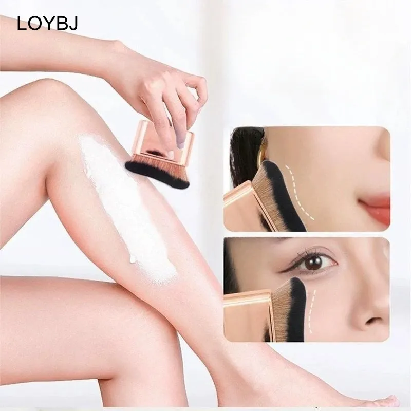 Body Self Tanning Brush Gold Soft Makeup Brushes Portable Self Tan Brush Neck Leg Foundation Sunscreen Cream Applicator Tools — image 4