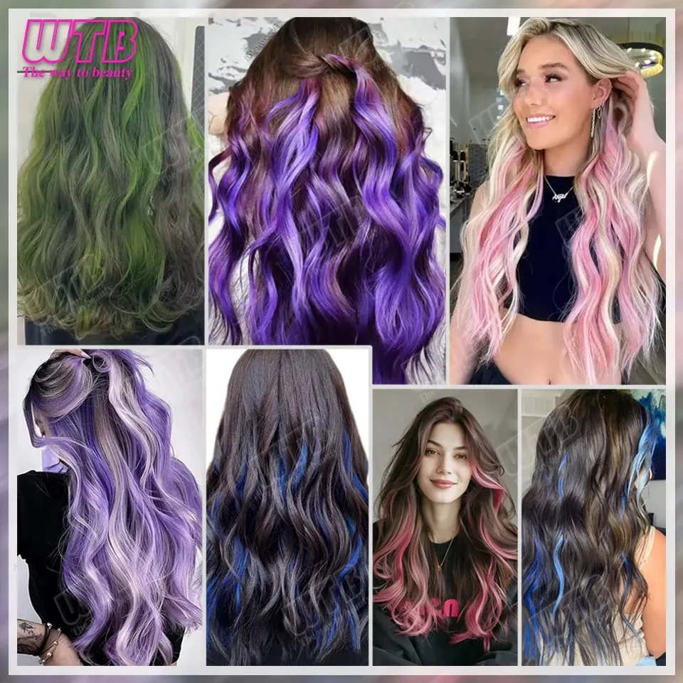 WTB Colored Synthetic Hair Extensions with BB Clip Style Curly Hair Extensions Suitable for Women to Wear During Holidays Events — image 6