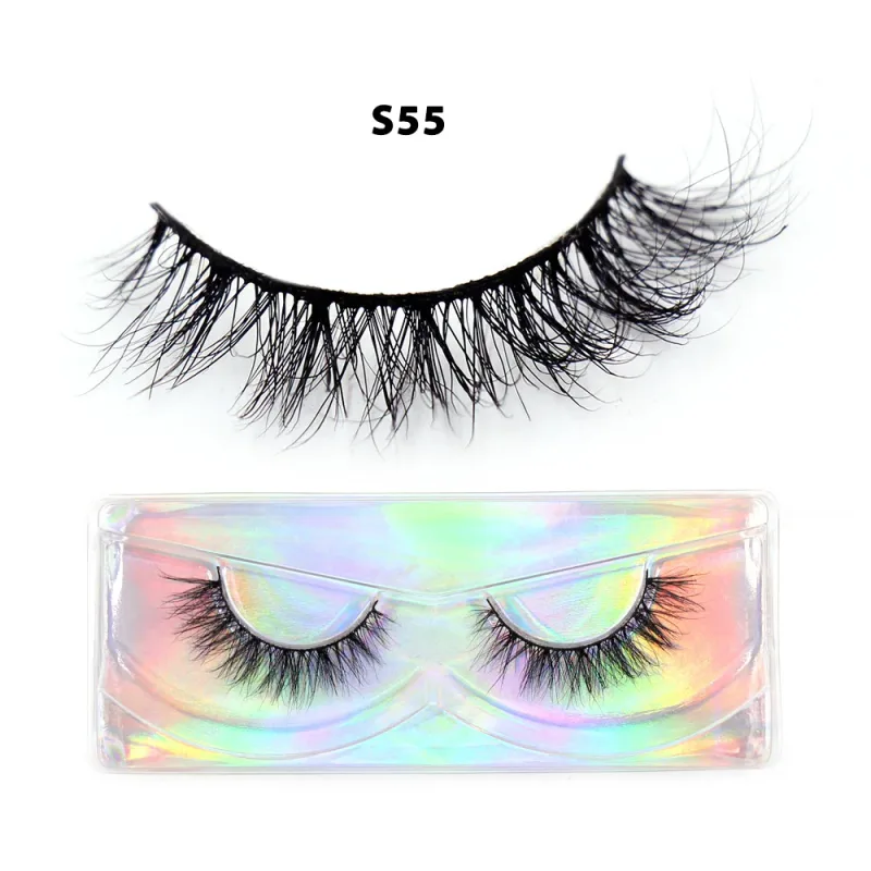 Short Natural 3D Mink Lashes Fluffy Wispy Fake Eyelashes Crisscross False Lashes Eyelash Extension Makeup — image 23