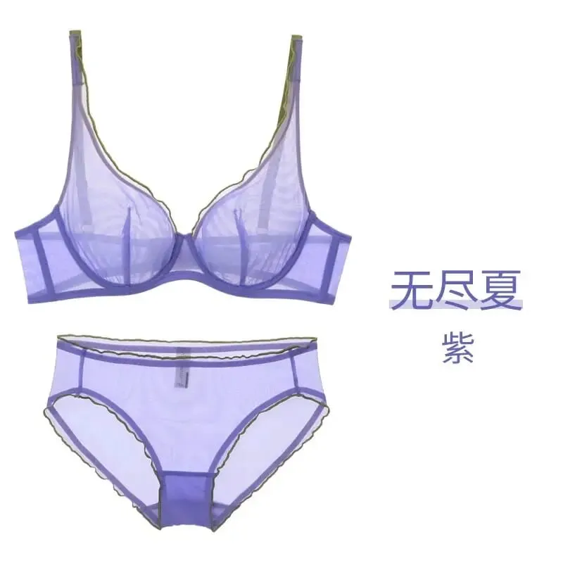 Γυναικείο σετ εσωρούχων χωρίς επένδυση Push Up Bra Full Cup Ελαφρύ καλοκαιρινό σουτιέν Push Up για γυναίκες Εξαιρετικά λεπτό σουτιέν στήριξης Best Seller — image 13