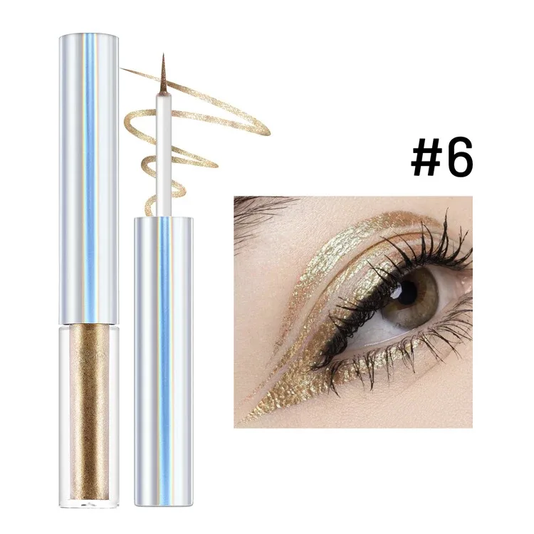 19 Colors Holographic Chameleon Liquid Eyeliner Metallic Glitter Color-Shifting Eye Liner Long Lasting Waterproof Eyes Makeup — image 13