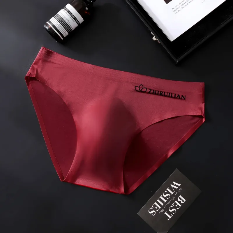 Men Ice Silk Briefs Ultra-thin Seamless Sexy Panties Male Quick Drying 3D Pouch Breathable Underwear Youth Underpants Slip Homme — image 6