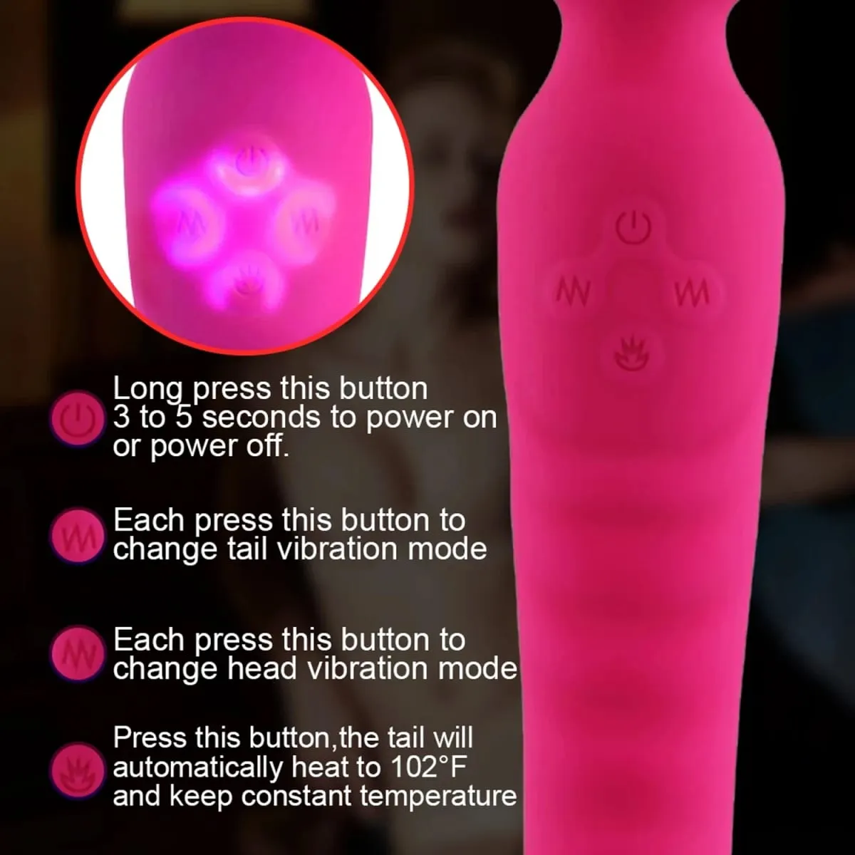 Powerful G Spot Vibrator Female Vagina Clitoral Stimulator AV Magic Wand Massager Dildo Stick Masturbator Adults Sex Toys Erotic