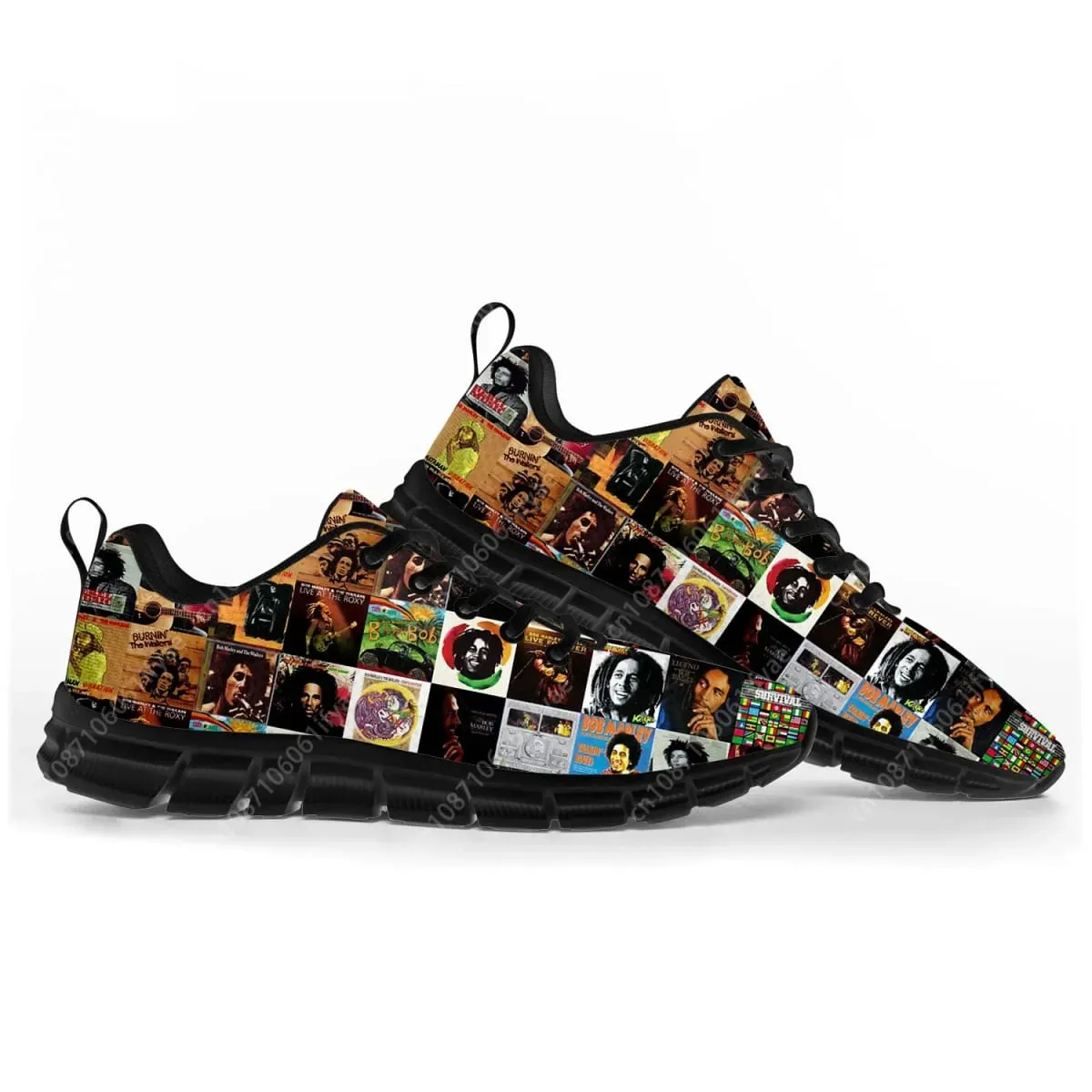 Reggae Rock Music Star Bob Marley Sports Shoes Mens Womens Teenager Breathable Lace-up Sneakers Custom High Quality Couple Shoes