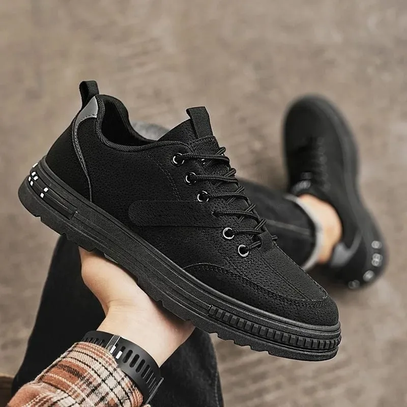 Men's Vulcanized Shoes Winter Casual Sneakers Comfortable Work Shoes for Men Breathable Soft Sole Safety Shoes Men Work Footwear — image 2