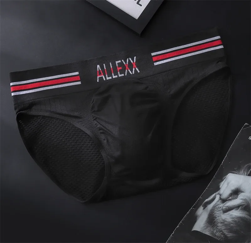 Kasuotang panloob ni Nen Letter wide waist cuecas masculino sexys tøy men cueca mesh sissy lencerías muy hot U convex calzoncillos hombre