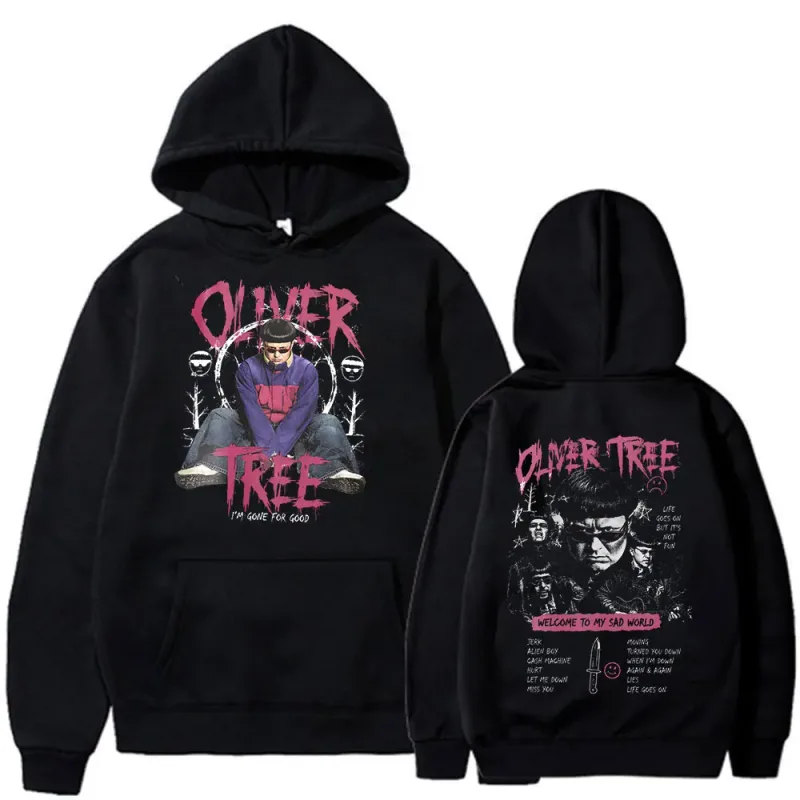 Oliver Tree Hoodies Life Goes On 1993-2026 Ventilateurs Gift Pullovers Hommes Vêtements Mode Hip Hop Oversized Casual Hooded Sweatshirts