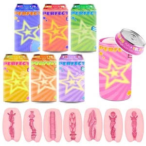 YUU Sex Toys Masculino Escondido Enlatado Copo Masturbação VER.2 Soft STPE Bolso Artificial Buceta Masturbadores para Homens Onahole 7 Cores