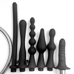 1Pcs Silicone butt flush plug-in shower enema anal dilators toilet cleaner matanda sex toys BDSM Bondage sexual wellness
