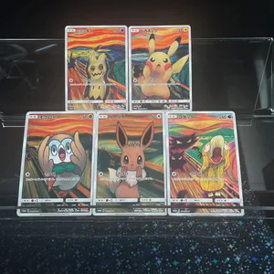 DIY Japanese Version Self-made Card Sm-P Promo Psyduck Eevee Mimikyu Rowlet Munch A Retrospective Collectibles Trading Card