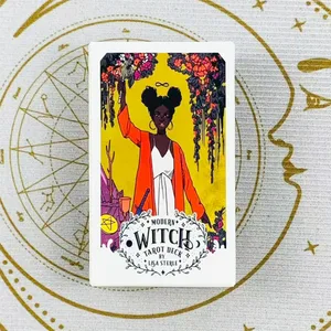 ไพ่ทาโรต์แม่มดสมัยใหม่ 78 เด็ค Oracle ภาษาอังกฤษ Divination Borad เล่นเกม เหมาะสำหรับผู้เริ่มต้นผู้หญิงหญิงส่วนตัว