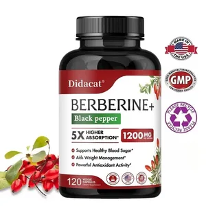 Berberine HCl Supplement - для метаболізму та контролю ваги холестерину ШКТ та імунітету Вегетаріанство Без глютену